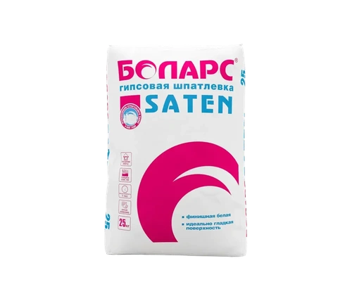 Шпатлевка гипсовая БОЛАРС SATEN, 25 кг