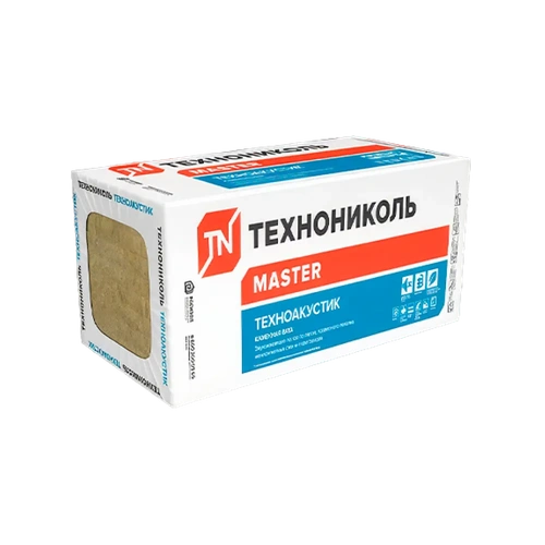 Утеплитель Техноакустик (до 45 кг/м3) 1200х600, 100мм 4пл/2,88м2, 0,288м3