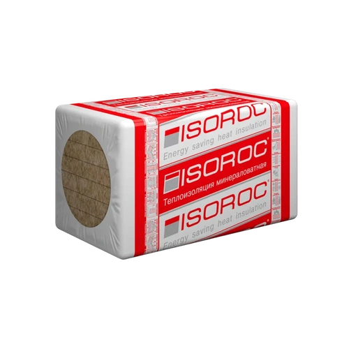 Утеплитель ISOROC Изорок Изовент-СЛ (75кг/м3) 1000х600, 100 мм 4пл/2,4м2 0,24м3