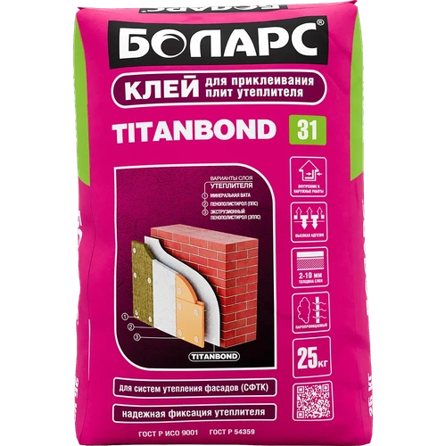 БОЛАРС TITANBOND клей для утеплителя 25 кг