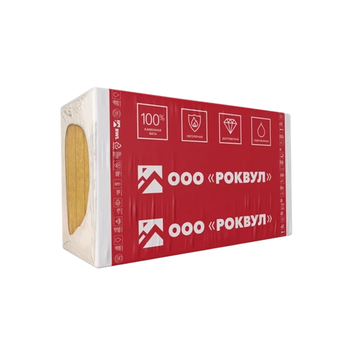 Утеплитель ROCKWOOL Роквул Венти Баттс Оптима (75кг/м3) 1000х600, 100 мм 4пл/2,4м2 0,24м3